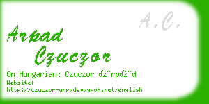 arpad czuczor business card